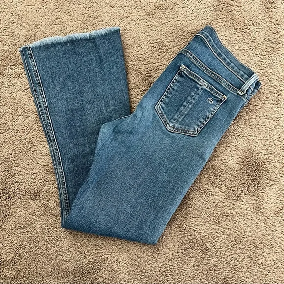 rag & bone Peyton Raw Hem Mid Rise Ankle Bootcut Jeans - Picture 3 of 3